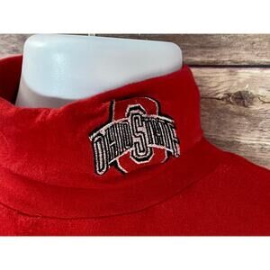 Vtg 90s Starter Ohio State Red Mock Neck Long Sleeve Shirt Embroidered Men’s XL